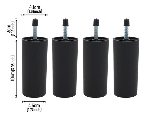 4pcs / Set 100mm 4 Patas De De Repuesto Para Sofá Para