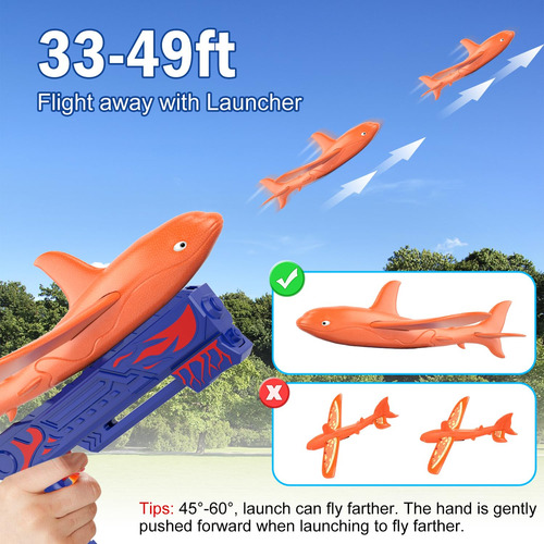 Paquete De 3 Juguetes Avión Espuma Océano De Ensueño Color Forma