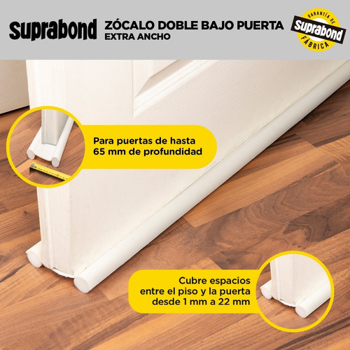 Zócalo Burlete Suprabond Doble Extra Ancho 120cm - Blanco