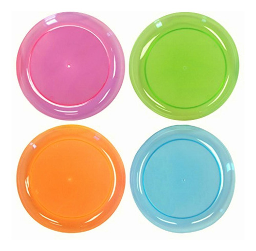 Party Essentials N407366 Hard Plastic Round Party/luncheon