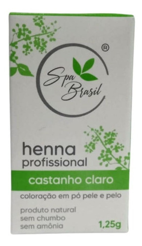 Henna Para Sobrancelha Castanho Claro Spa Brasil 1,25g