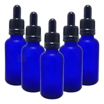 Comprar Frasco 30cc Vidrio Gotero 30ml Azul Esmerilado X50 Tapa Inc