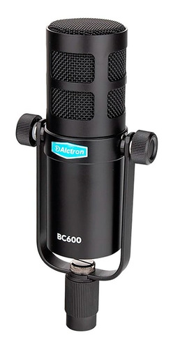 Microfone Dinâmico Alctron Bc600 Podcast C/ Suporte Cor Preto
