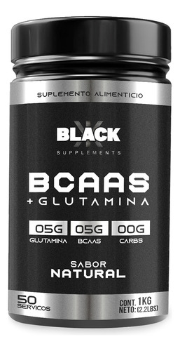 Black Supplements Aminoácidos Bcaas + Glutamina 1kg Natural
