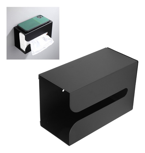 Soporte De Caja De Pañuelos Negro Soporte Montaje En Pared