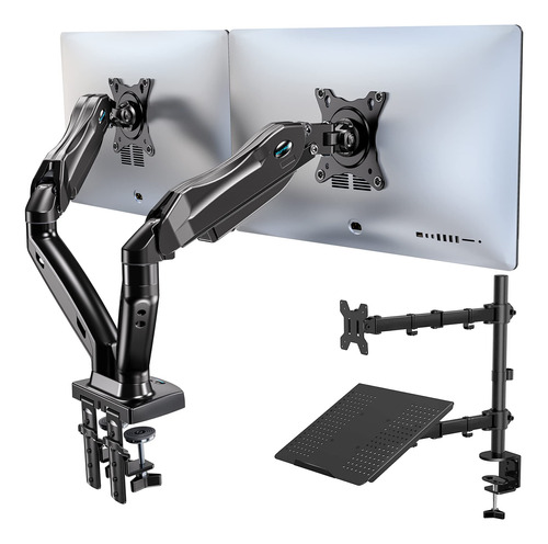 Soporte Doble Para Monitor Portatil Bandeja Teclado