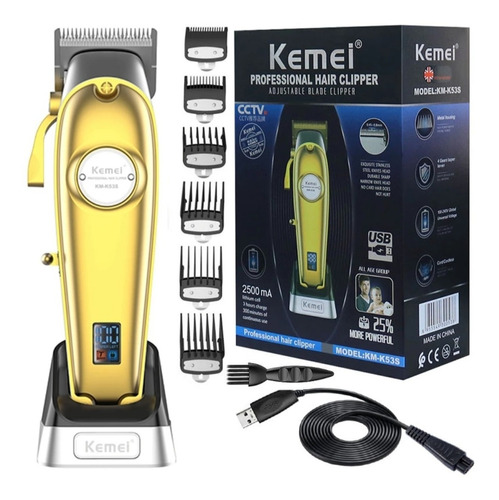 Kemei K-53s Maquina De Afeitar Inalámbrica Profesional 