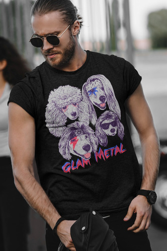Camiseta Rock Metal Perros Glam Metal