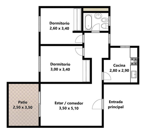 Venta Departamento 3 Ambientes Luminoso Con Balcón Almagro