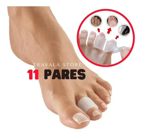 Imagem 1 de 9 de 11 Pares Protetor De Dedos Silicone Dedos Dos Pés Calosidad