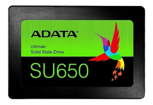 Imagen 1 de 3 de Disco sólido SSD interno Adata Ultimate SU650 ASU650SS-480GT-R 480GB negro