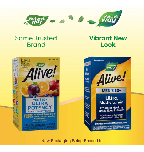 Natures Way Alive Multivitamin 50+ 60tabs