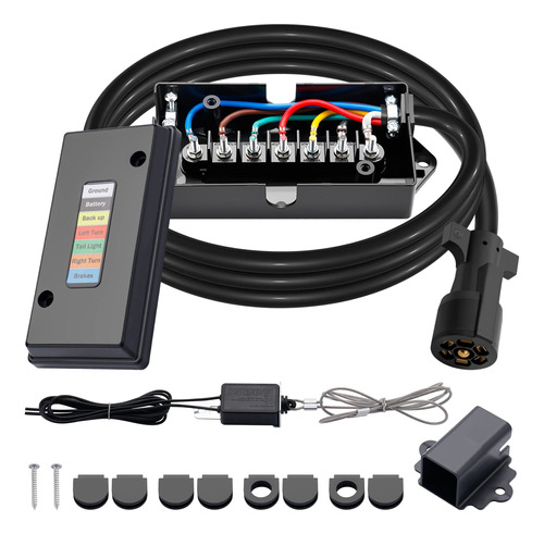 Cheemuii Kit Cable Remolque 7 Via Caja Conexion Banda 12 V 8