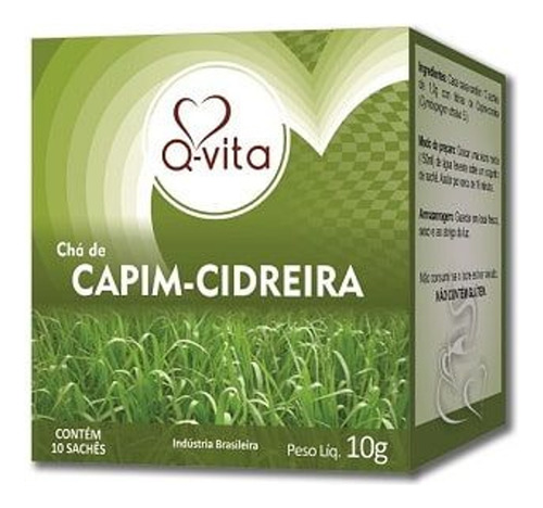 Chá Capim-cidreira Q-vita 10g (10 Sachês) Unidade Original