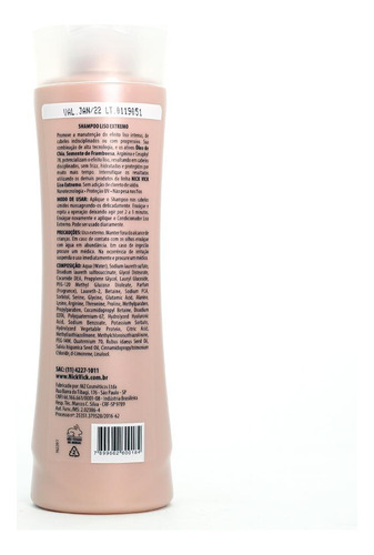 Shampoo Liso Extremo 250ml Nick Vick