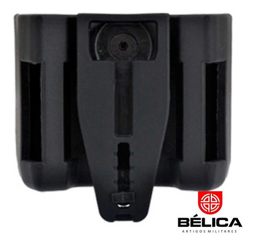 Porta Carregador Duplo Em Polímero Original Bélica Preto.