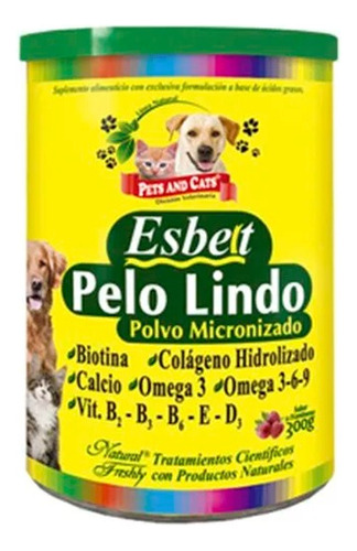 Pelo Lindo Polvo Micronizado X 300g Perro Y Gato 