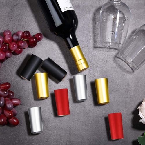 Cápsulas De Vinilo Para Vino, Colores Negro, Oro Y Plata