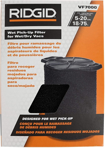 Filtro Ridgid Vf7000 Original Aspiradora Residuos Mojados