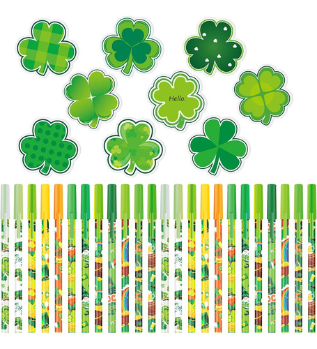 42 Pcs Día De San Patricio Blocs De Notas Y Bolígrafo...
