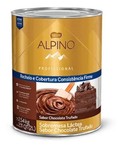 Nestle Alpino Recheio Cobertura Chocolate Trufado Lata2,54kg