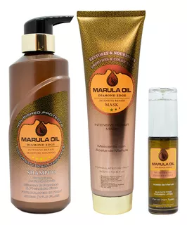 Kit Marula Oil Shampoo 500ml + Mascara 300ml + Serum 60ml
