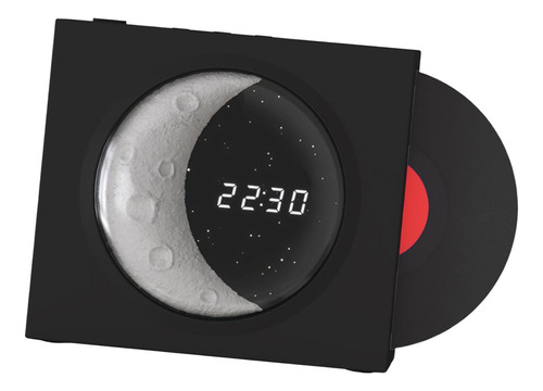 Altavoz Bluetooth De Vinilo Con Pantalla De Tiempo Con Reloj