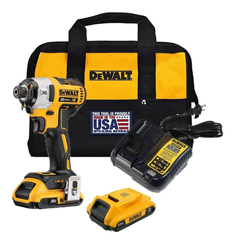 Atornilladora De Impacto Dewalt 20v Xr Con 2 Baterias