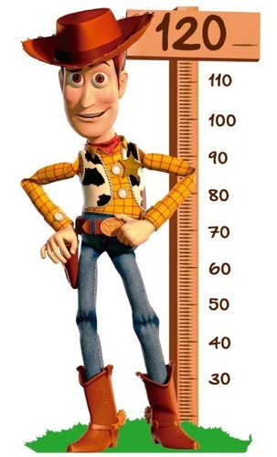 Imagen 1 de 7 de Vinilo Decorativo Regla Toy Story-i 08, Estadimetro Woody