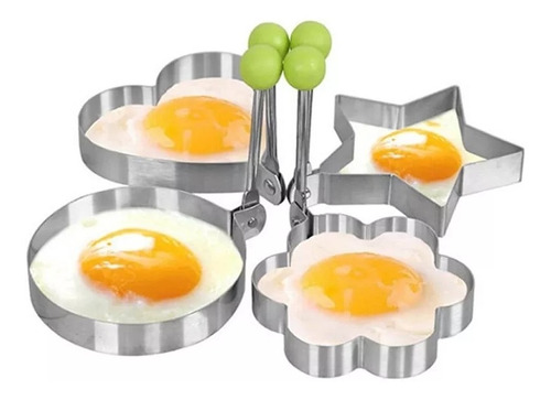 Pack X5 Diseños Moldes Para Hacer Huevos Fritos Cocina