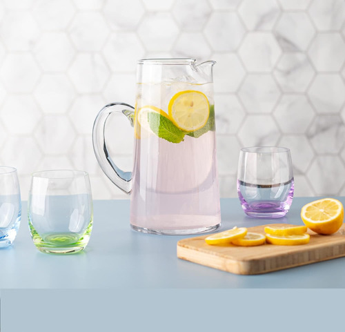 Jarra De Cristal Glaver's, Con Cano, Para Bebidas Frias Y...