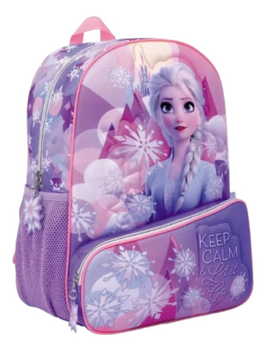 Mochila Frozen 16'' Espalda Let It Go Varios Colores