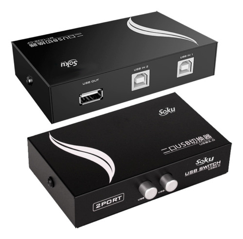 Conmutador Impresora 2 Puertos Usb Hub Divisor Switch Manual