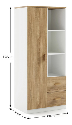 Ropero Infantil Aurora Ventitas Home Macadamia Y Blanco