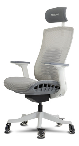 Silla Gamer Munfrost Nova Nash Blanca Soporte Lumbar 180kg