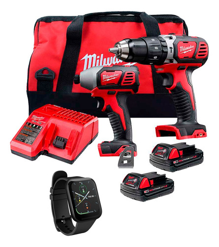 Kit Rotomartillo+llave De Impacto Milwaukee 2697-22+ Reloj