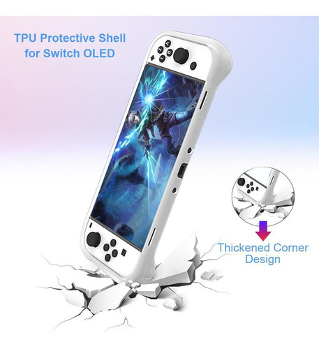Imagen 5 de 8 de Bolso Estuche Protector Nintendo Switch Oled Tpu Case