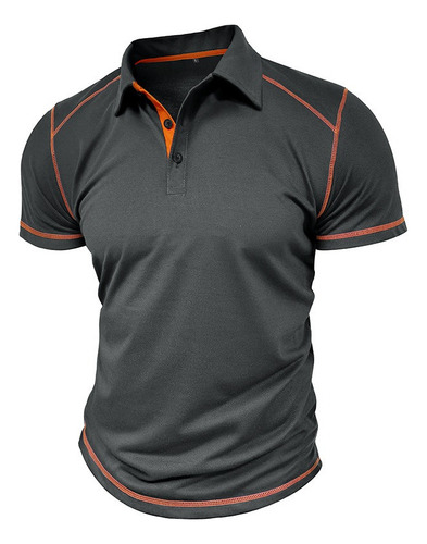 Playera Tipo Polo Casual Camiseta Moda Para Hombre Slim Fit