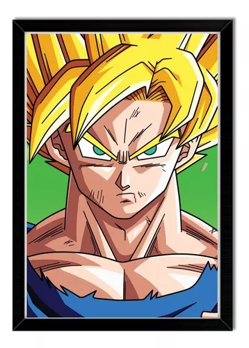 Quadro Decorativo Dragon Ball Goku Super Sayajin 5 Peças