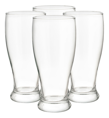Set 6 Vasos Cerveceros Plisner Vidrio 19 1/4 Oz Color cristalino