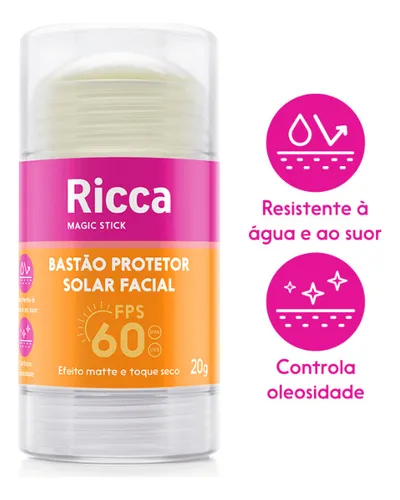 Bastão Facial Protetor Solar Fps60 Ricca