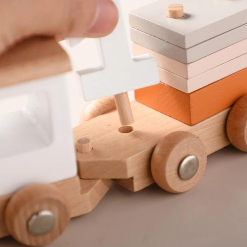 Tren De Madera, Juguetes, Tren De Cumpleaños Para Niños, Tre