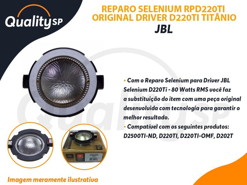 Reparo Selenium Original Driver D220ti Titânio Jbl