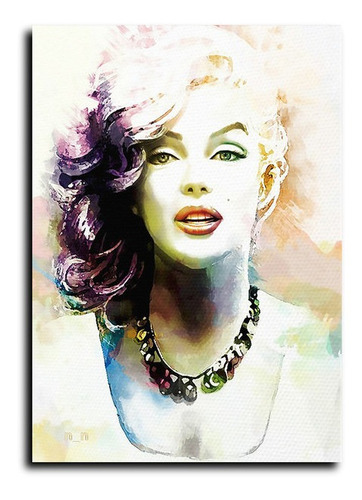 Cuadro Decorativo Canvas 50x60 Marilyn Monroe Acuarela