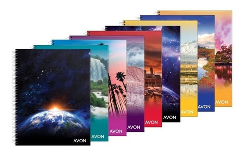 Cuaderno Universitario A4 Avon Rayados Pack X10