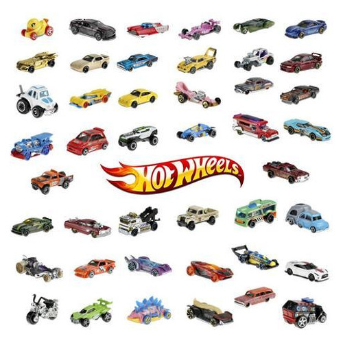 Coche/camioneta Hot Wheels Hot Wheels Mattel 1:64 en miniatura, 5 carros surtidos, 1:28 color gris oscuro