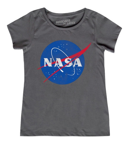 Playera Nasa Logo Mujer Máscara De Látex