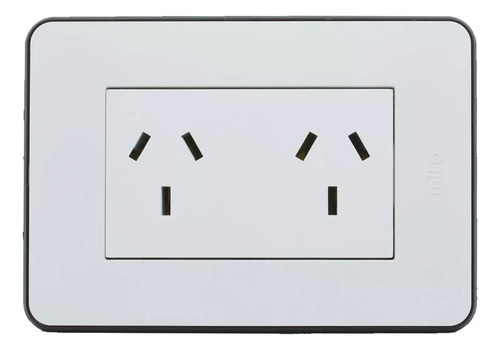 Llave De Luz Armada Jeluz Toma Doble Platinum Mito X75 Unid. Color Blanco Corriente Nominal 10 A Voltaje Nominal 220v