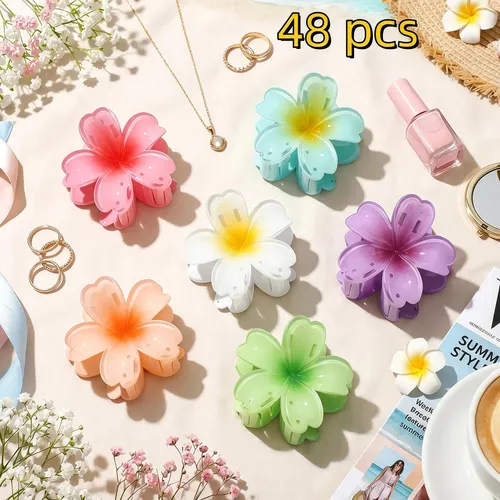 48 Peças De Grampos De Cabelo De Flor Para Mulheres- Ayeway 48un