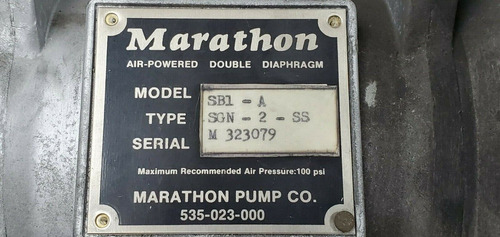New Marathon Sb1-a Sandpiper Air-powered Double Diaphragm